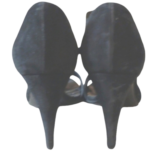 Prada Black Suede Heels Sandals Women's Size 8.5 - Picture 7 of 14